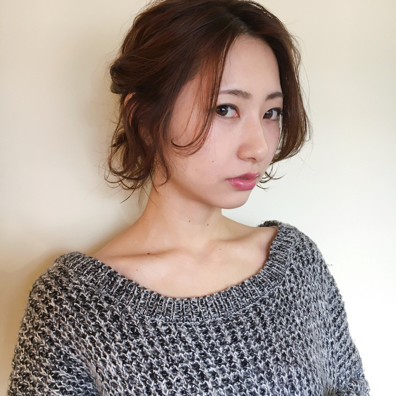 ショートボブのざっくりハーフアップ 上川美幸 | carlm
