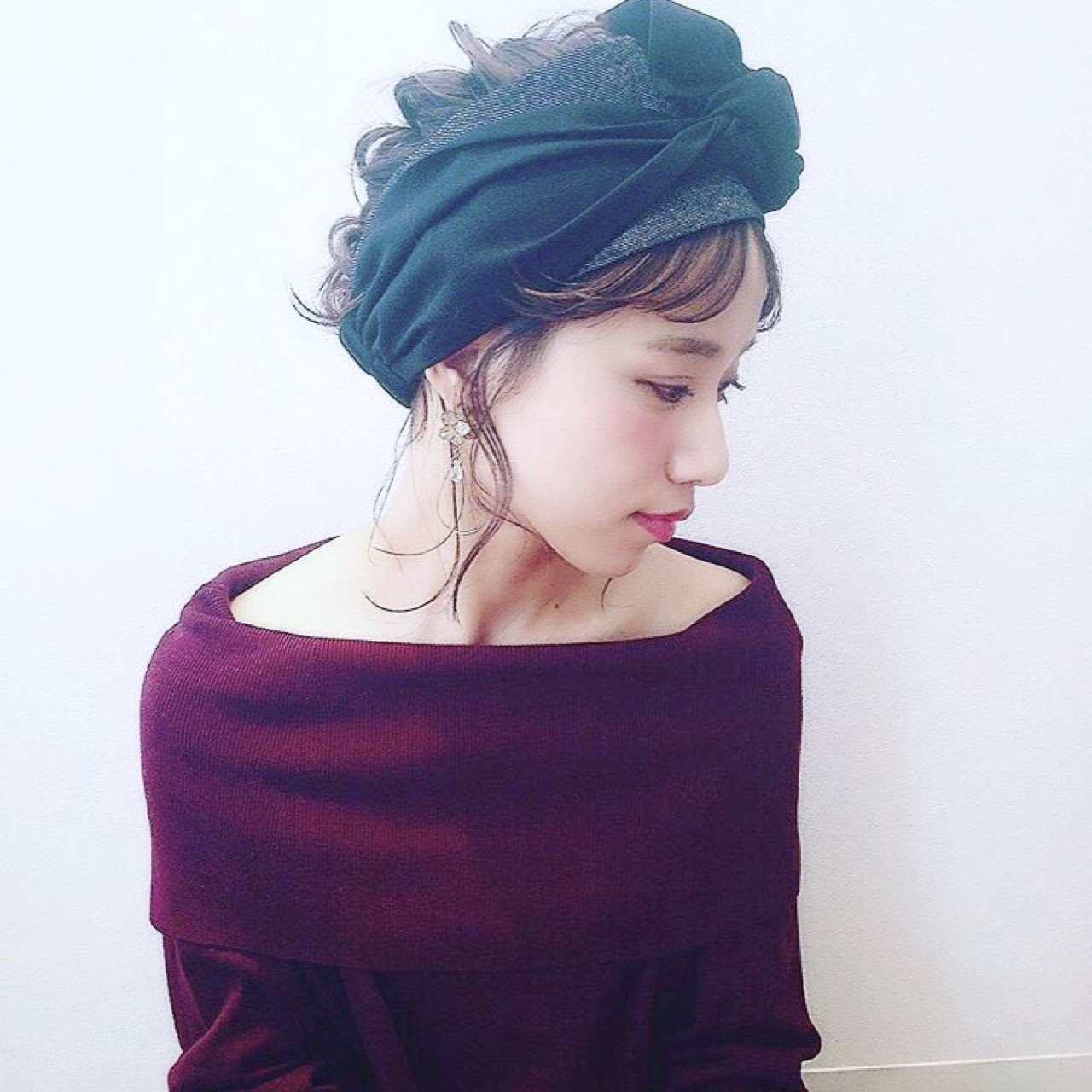 バイカラーヘアバンドで華やかさアップ♡ Miki