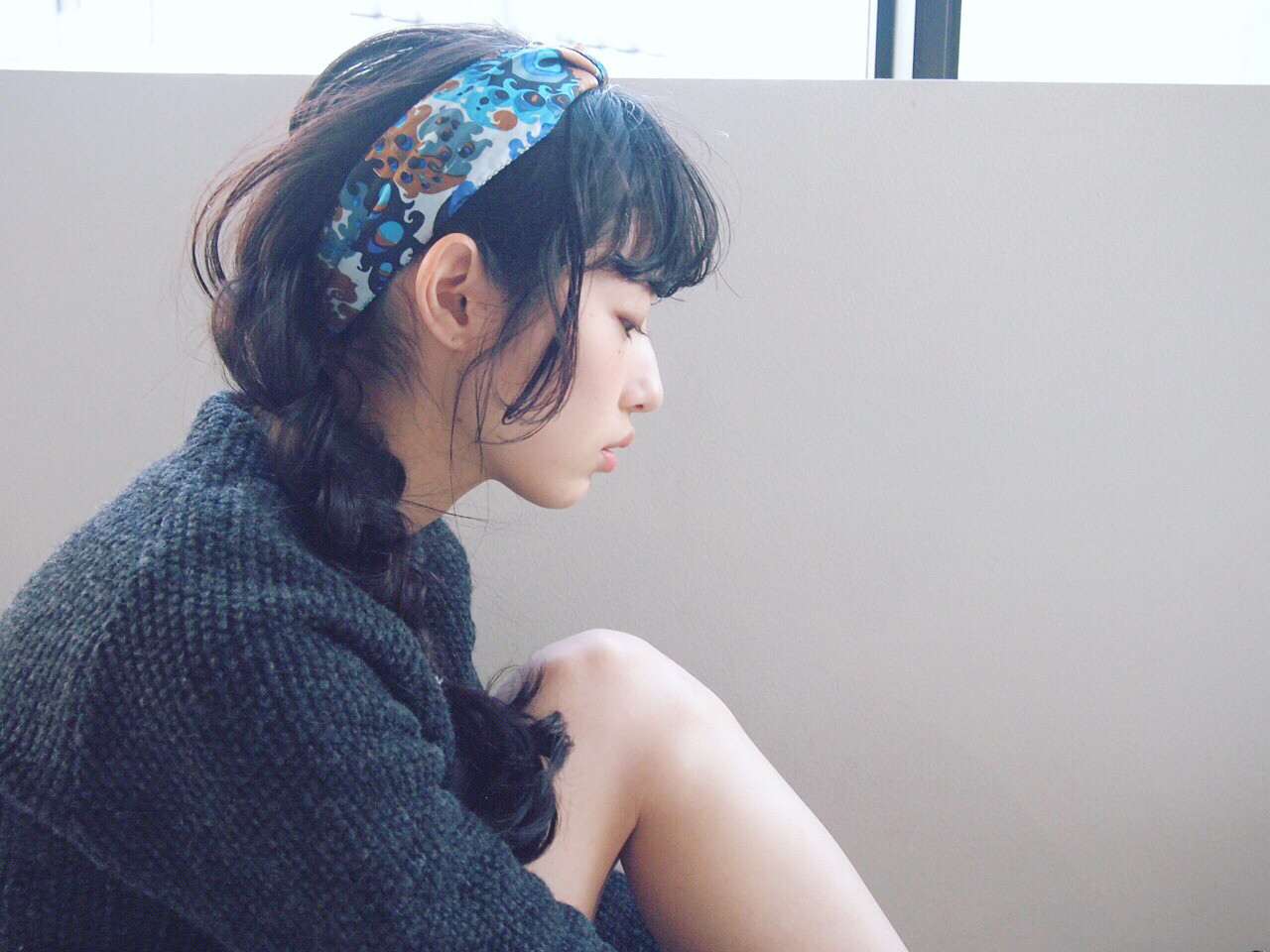 柄ヘアバンドを主役にコーディネート! UEKI/nanuk