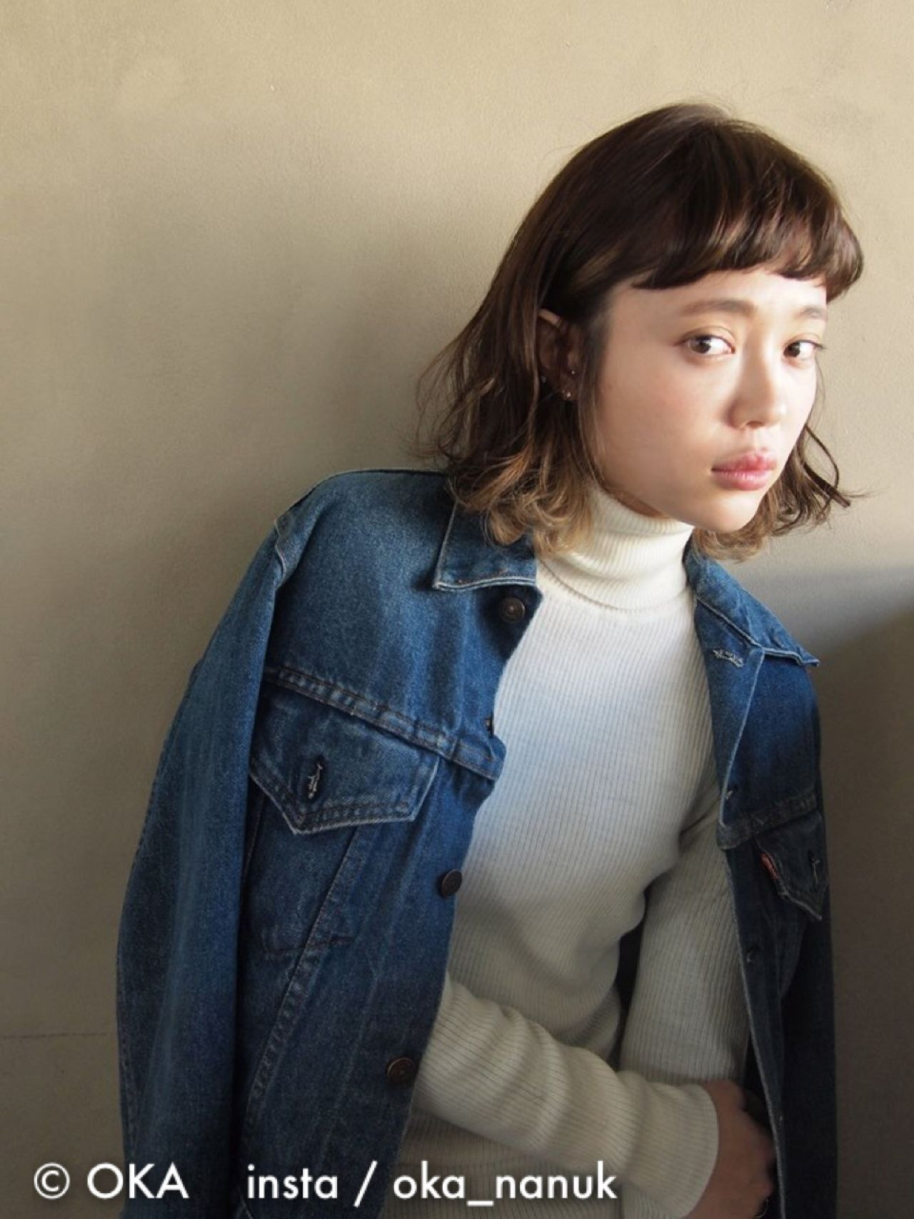 シンプルヘアもバレイヤージュカラーでおしゃれに 岡村 健太郎 / nanuk