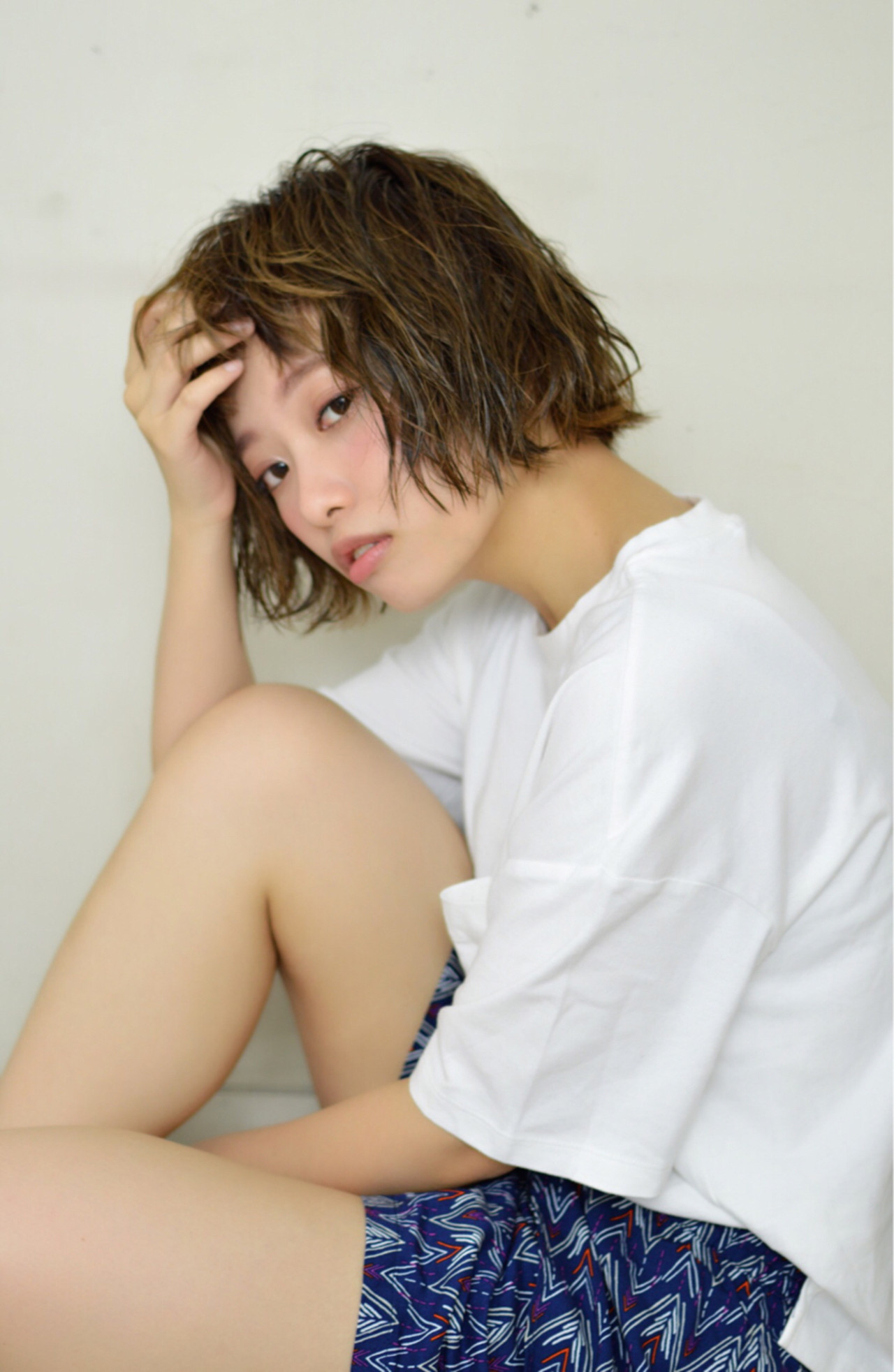 無造作でカジュアル感のあるソバージュ 原田憲太