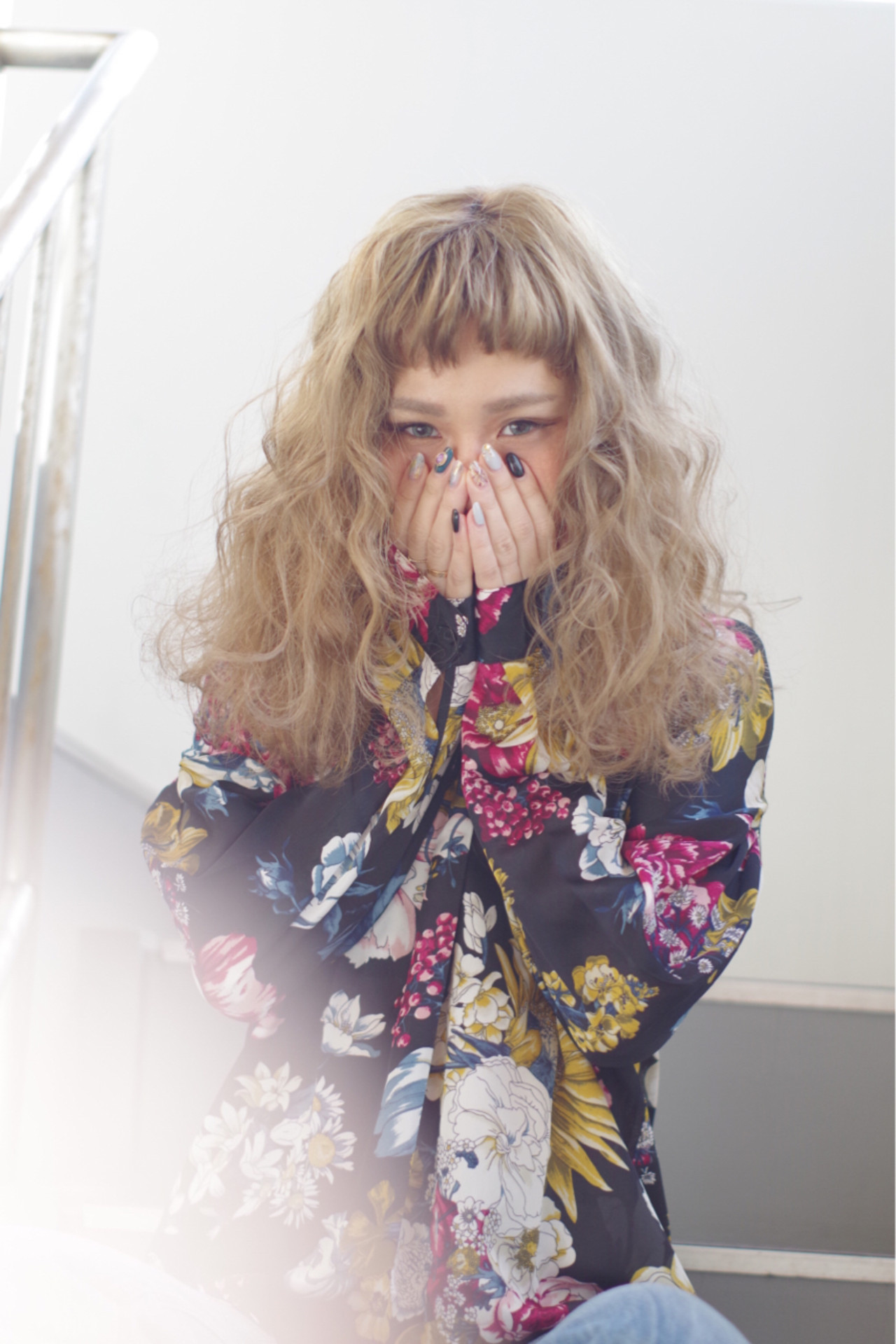 ワイドバング×ソバージュのルーズさがかわいい 健 中山