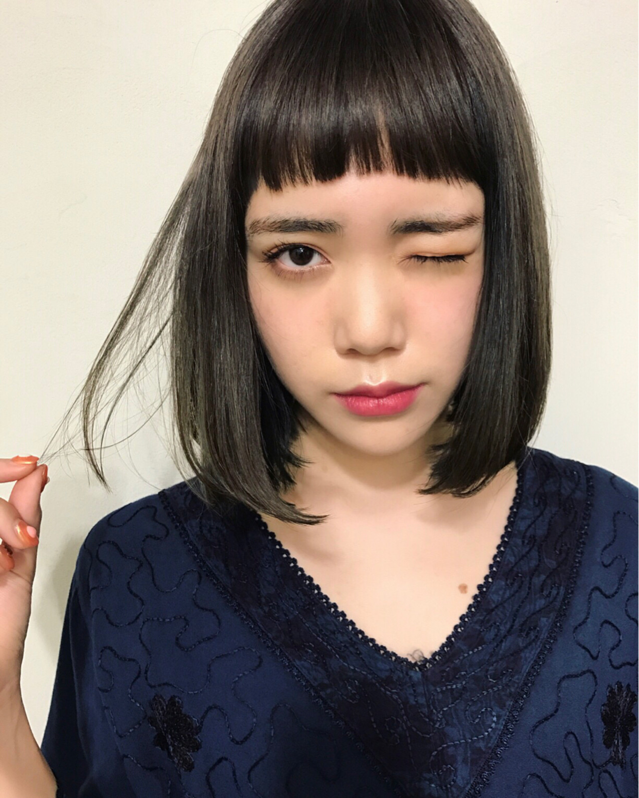 前髪ありミディ×縮毛矯正④ 馬橋達佳