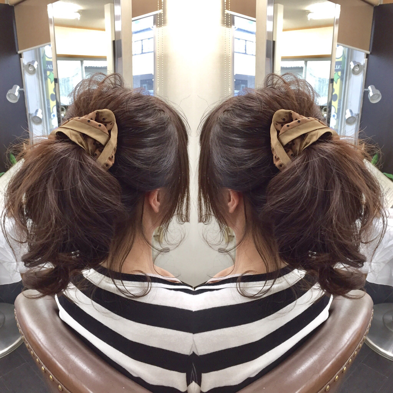 シュシュがアクセントのふんわりポニーテール! 佐藤 允美 | Hair Space ACT LOCALLY(アクトローカリー)