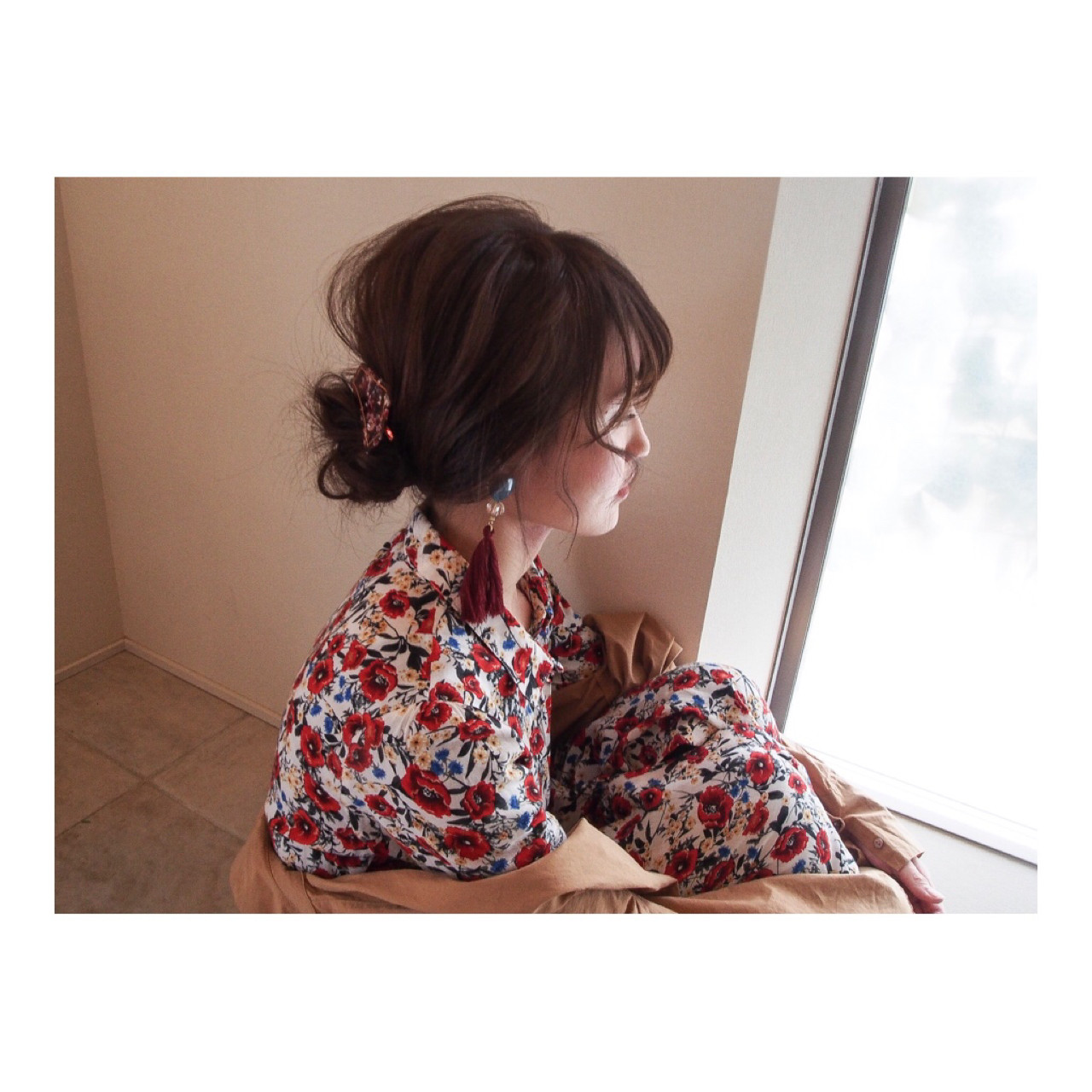 トップはふんわり引き出して miho