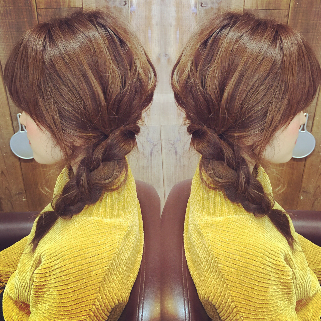 ざっくり編み込みでふんわりヘアアレンジ いまむ