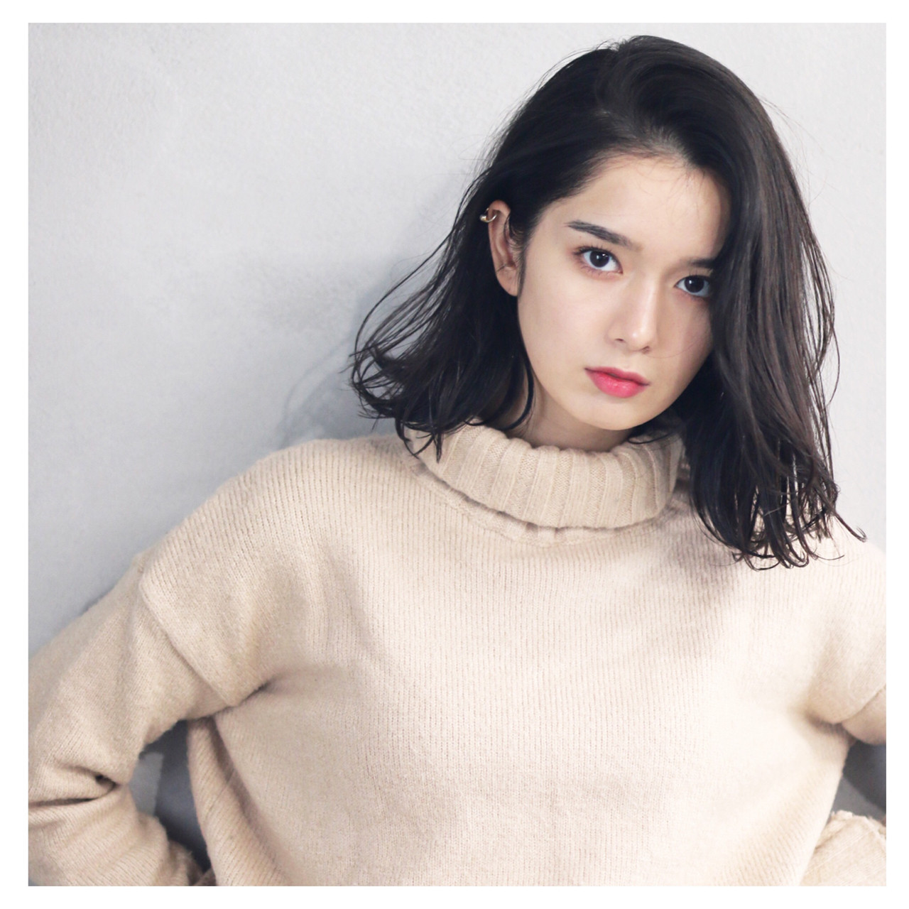 ワンレンミディアムヘアスタイル ショート職人 伊藤修久