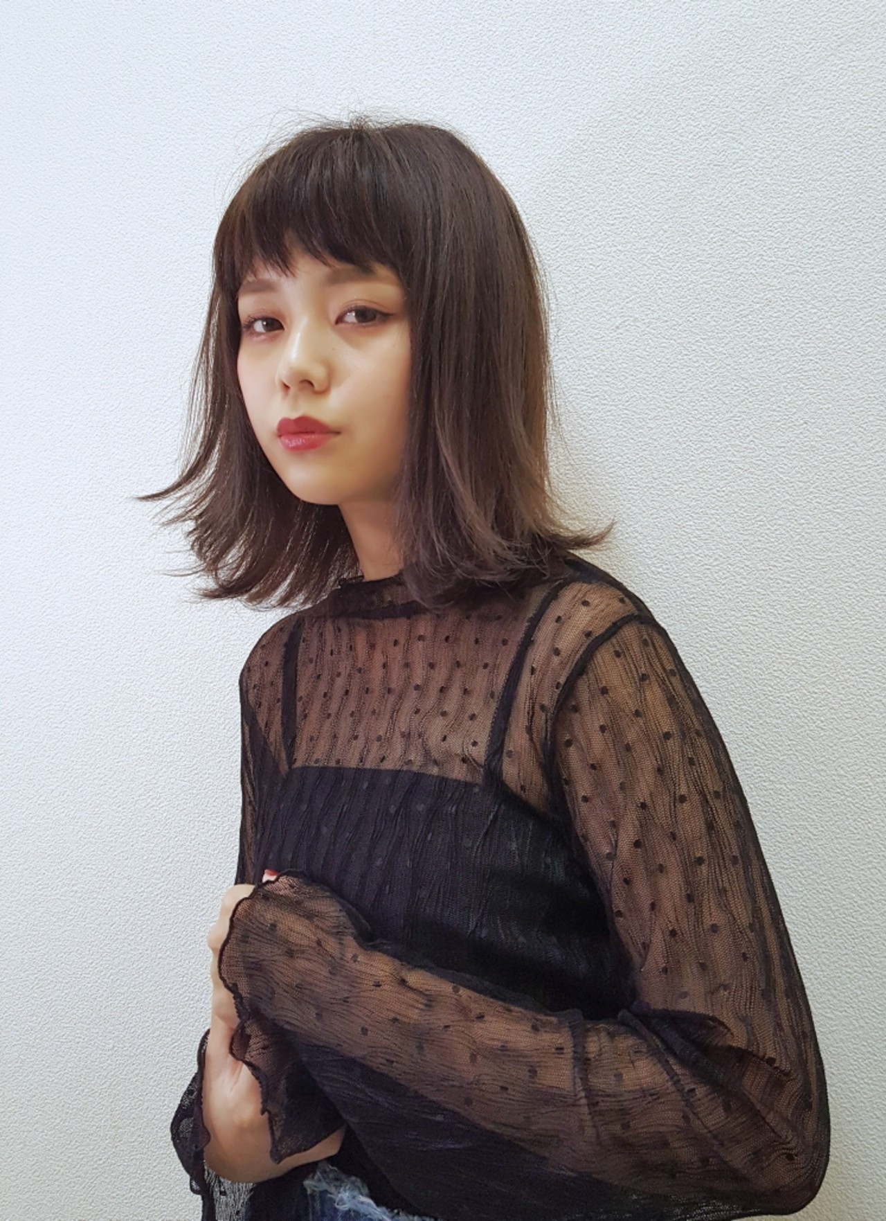フリンジバングでこなれ外ハネボブに! Naoko Miura