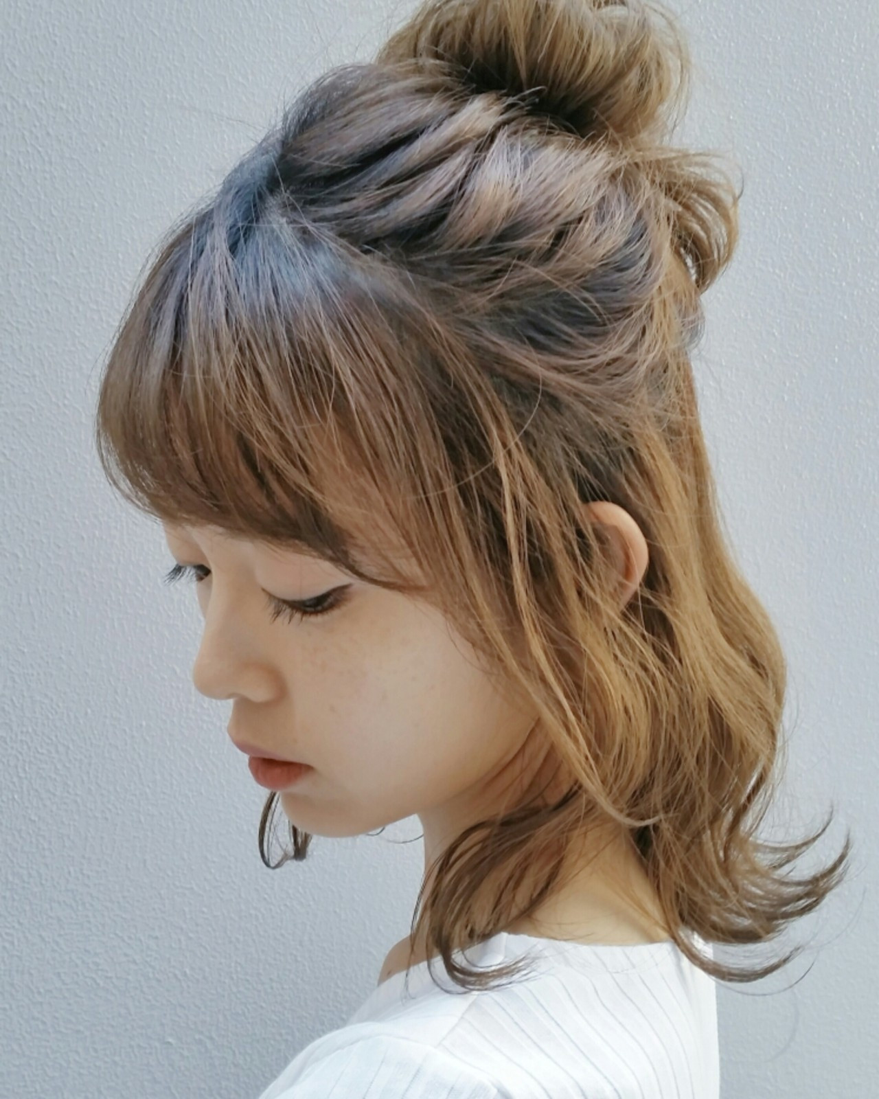 アンニュイなハーフアップスタイル hosoi