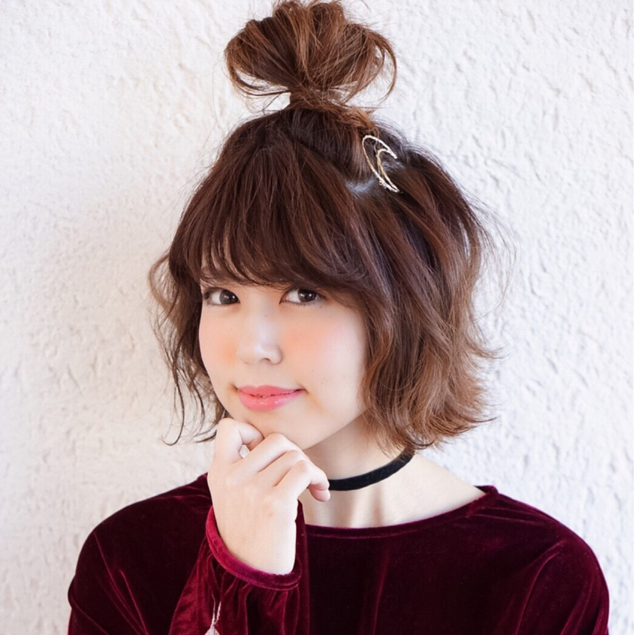 ムーンデザインが大人可愛い♡ハーフアップアレンジ のりちゃん