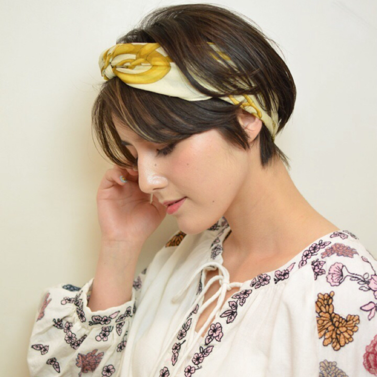 スカーフでショートの簡単アレンジヘア miyuki saito | lani hair