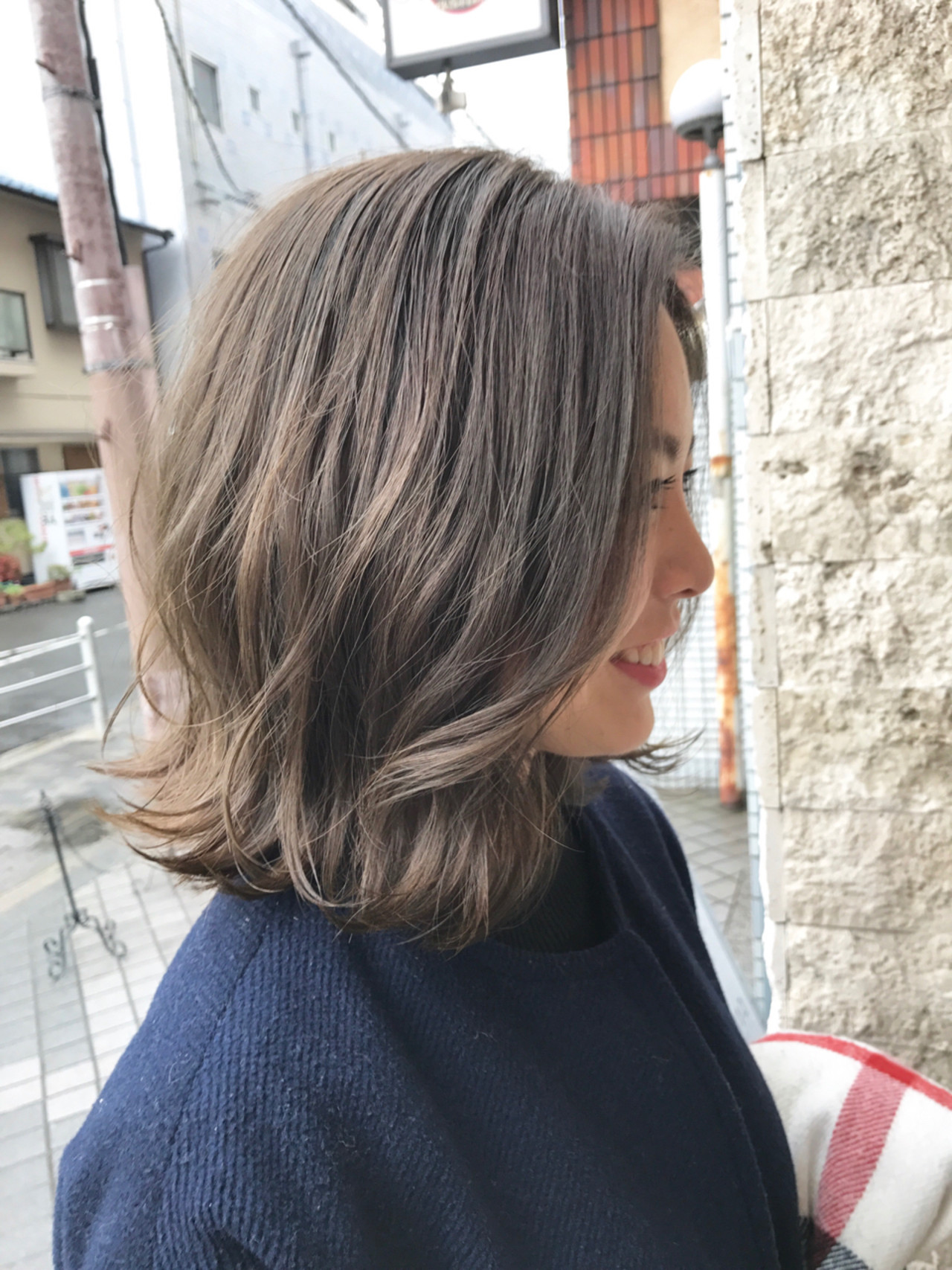 アッシュベージュでゆるっとヘア unopulir☆永尾 拓也