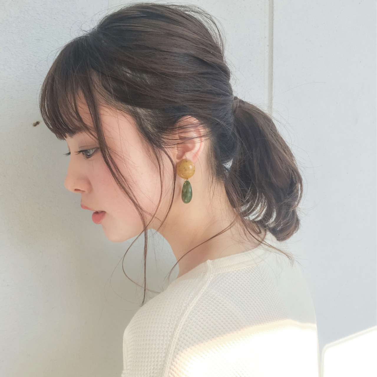 ラフでカジュアルな黒髪ポニーテール GARDEN harajyuku 細田